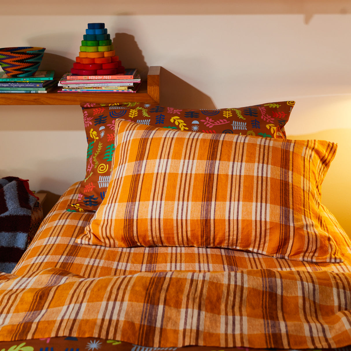 Nicolette Linen Pillowcase Set - Marigold Standard