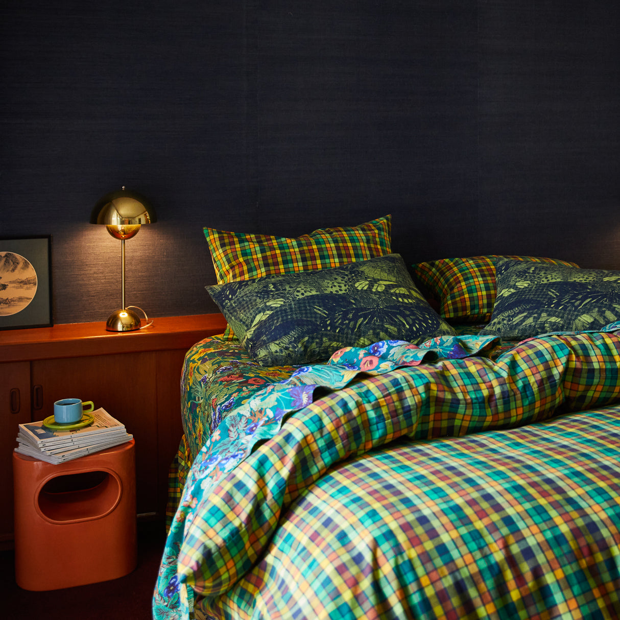 Emilia Linen Pillowcase Set - Ink Standard