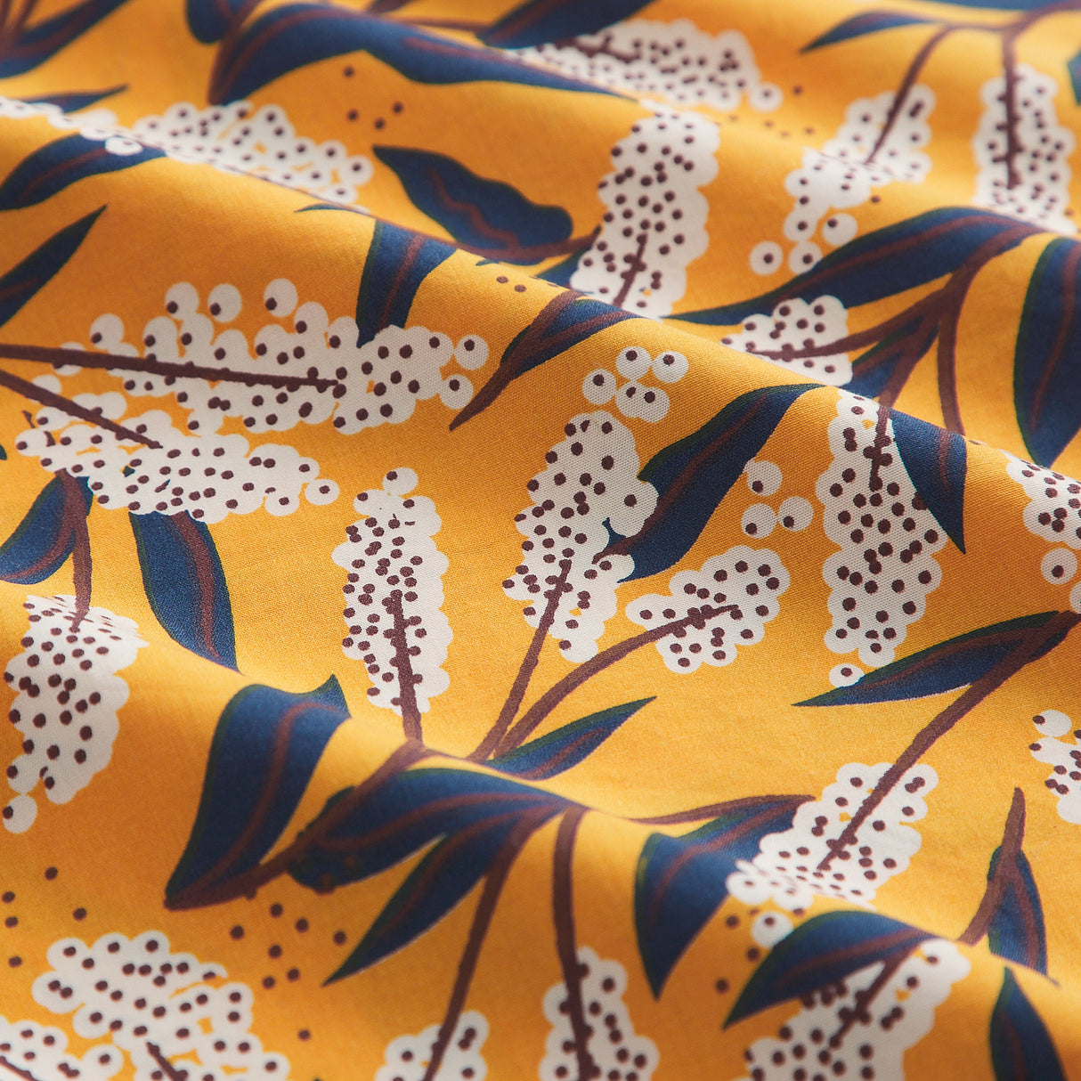 Lina Cotton Pillowcase Set - Marigold Standard