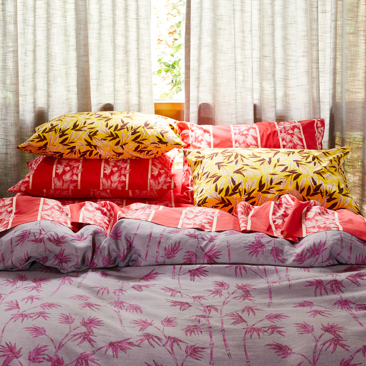 Lina Cotton Pillowcase Set - Medallion Standard