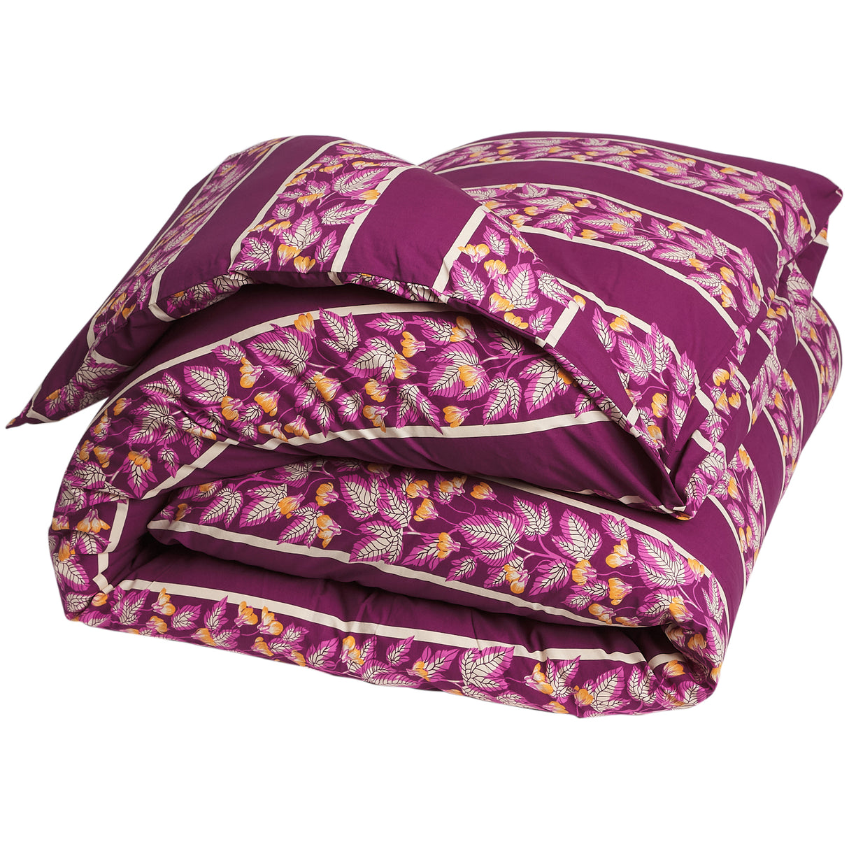 Agata Cotton Quilt Cover - Mulberry Single