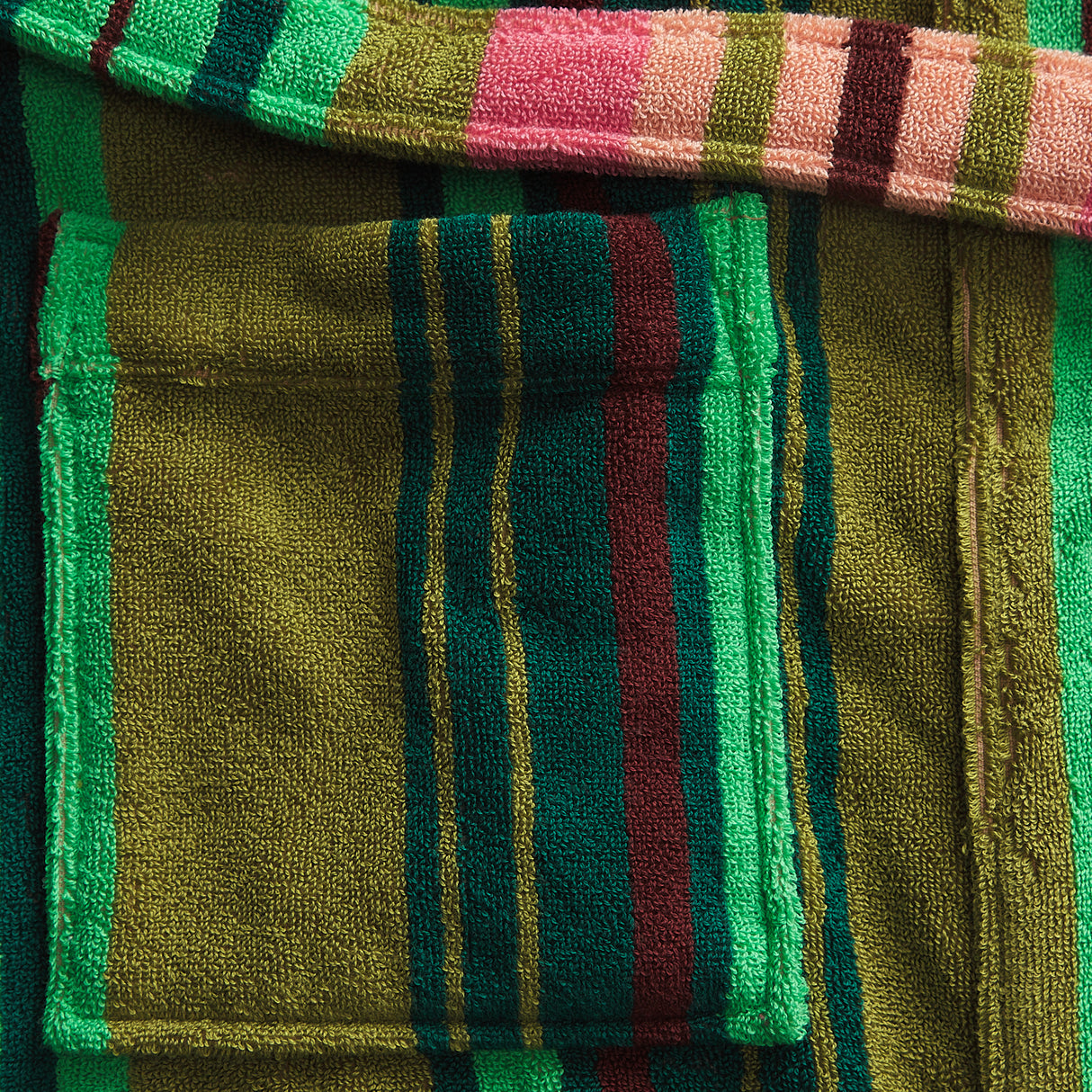 Nicolette Towelling Robe - Juniper