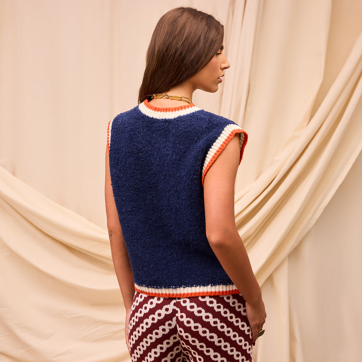 Eleni Knit Vest - Ink XS