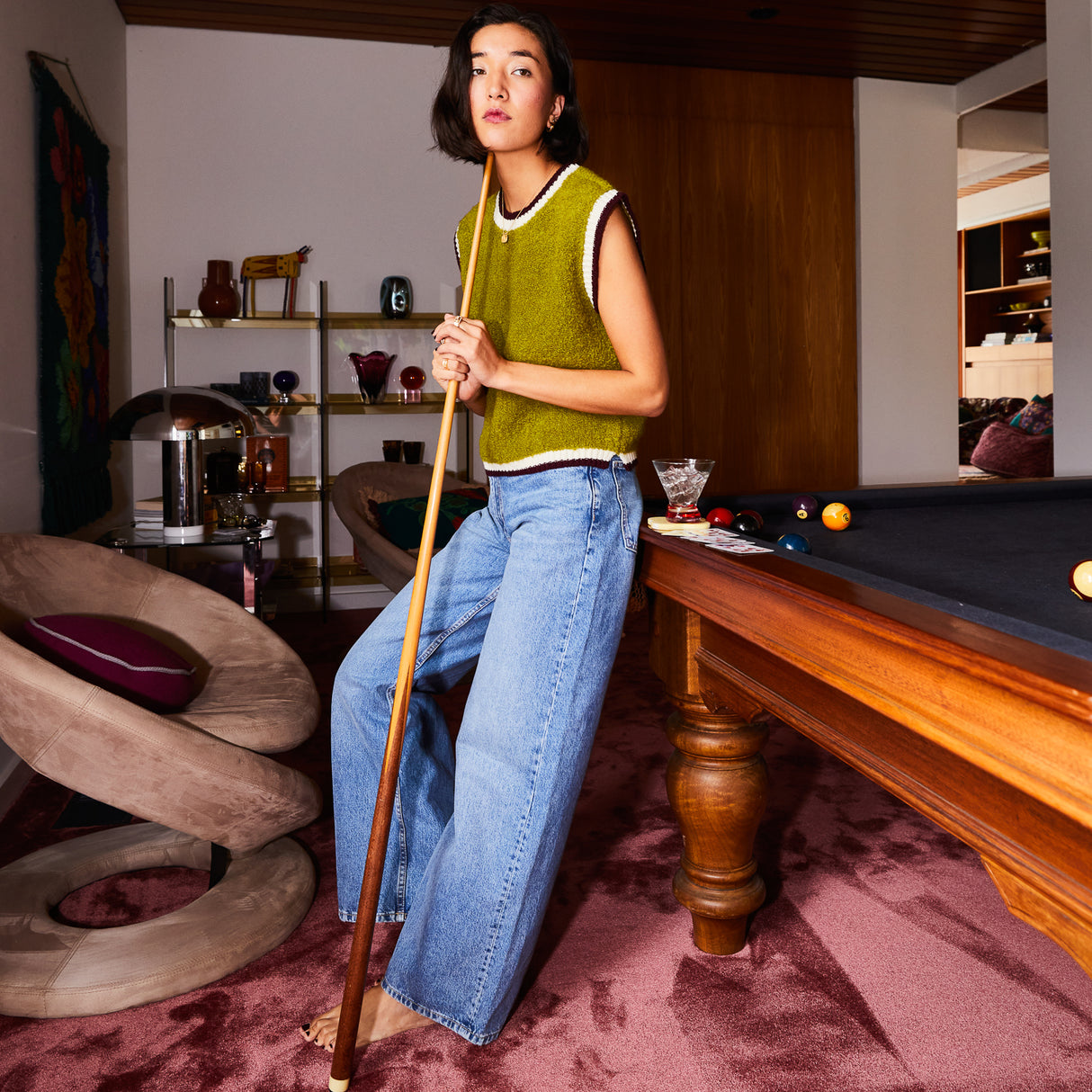 Eleni Knit Vest - Juniper XS