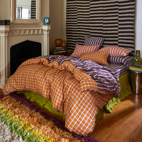 Abrielle Cotton Sheets - Mahogany Flat Sheet / Single