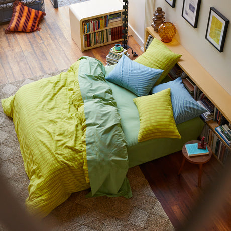 Cordell Cotton Sheets - Emerald Flat Sheet / Single