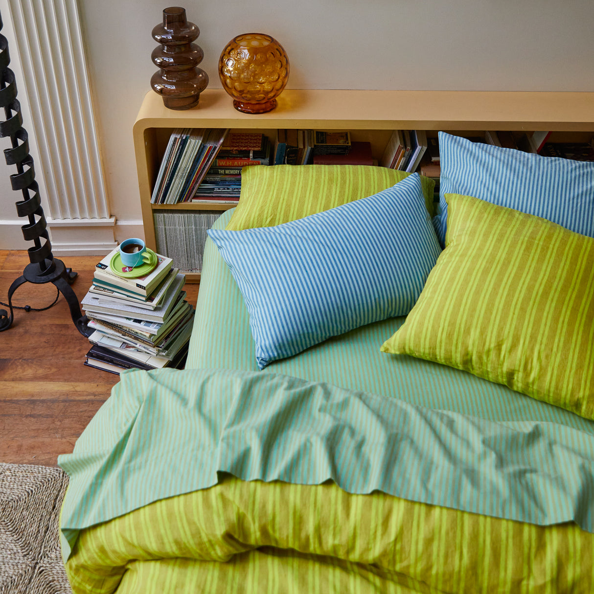 Cordell Cotton Sheets - Emerald Flat Sheet / Single