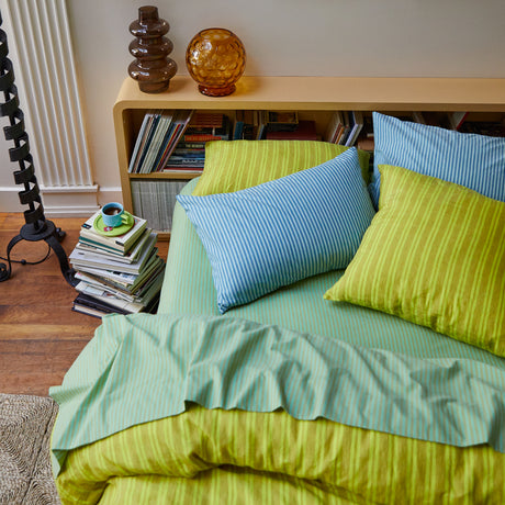 Cordell Cotton Sheets - Emerald Flat Sheet / Single
