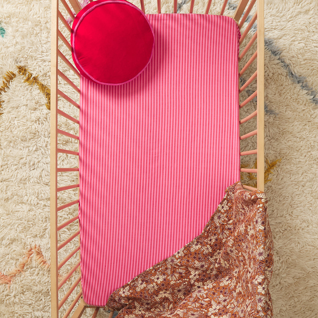 Cordell Cotton Sheets - Scarlet Flat Sheet / Single