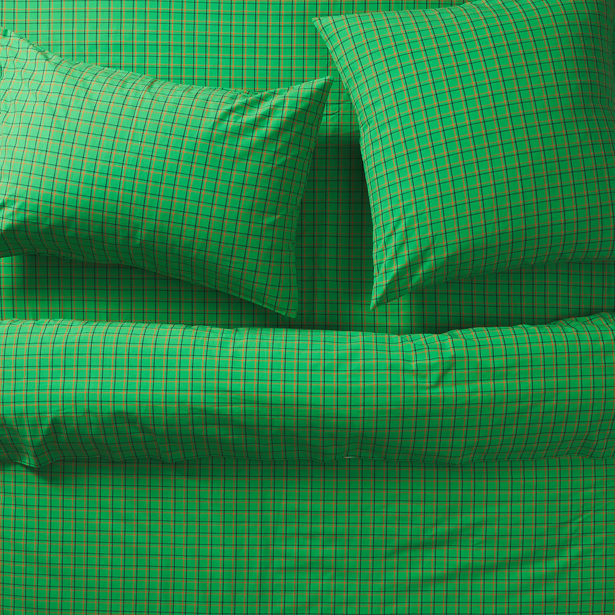 Cosmin Cotton Sheets - Spring Green Flat Sheet / Single