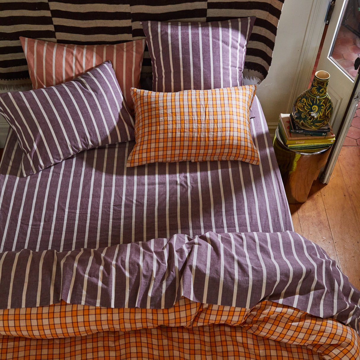 Abrielle Cotton Pillowcase Set - Mahogany Standard