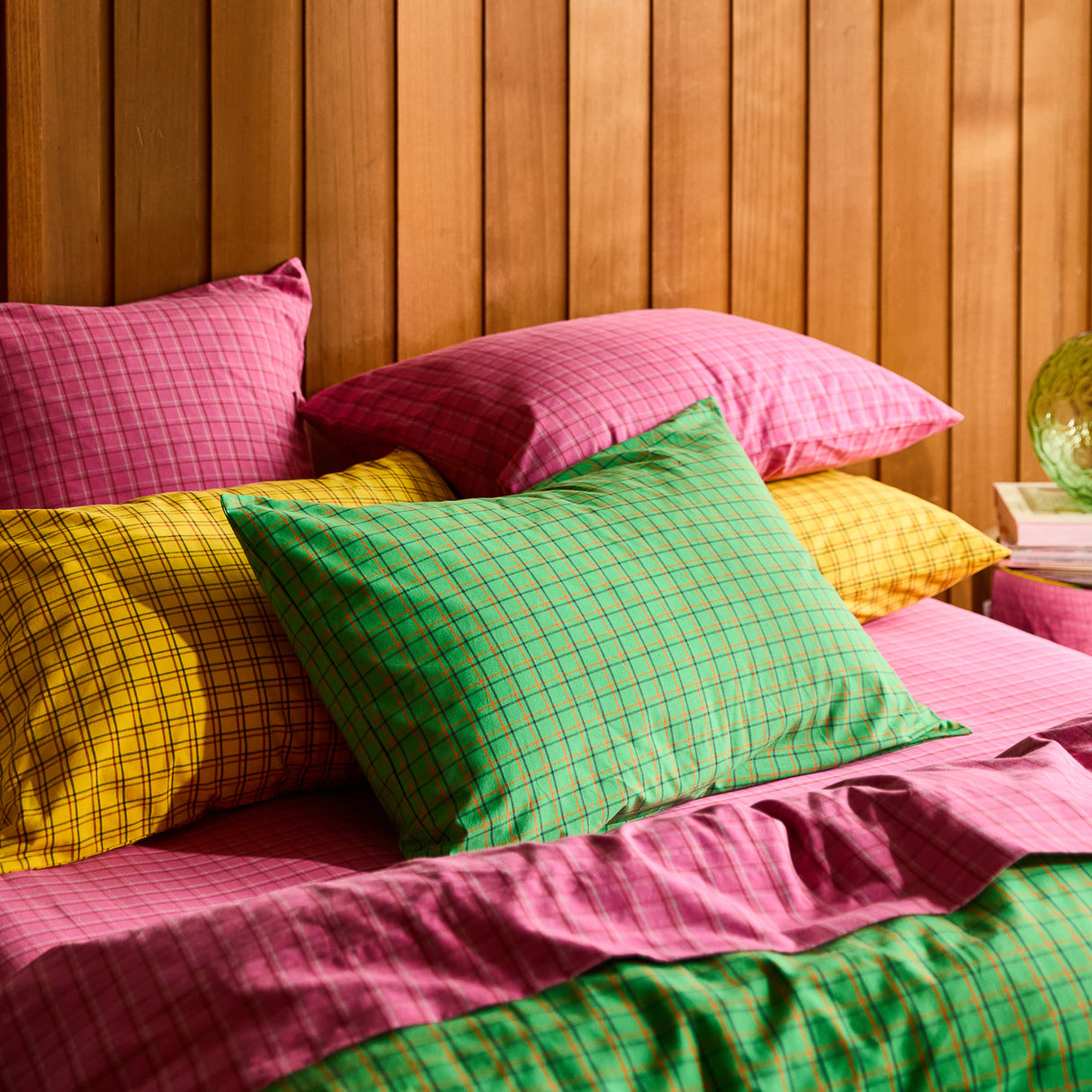 Cosmin Cotton Pillowcase Set - Spring Green Standard