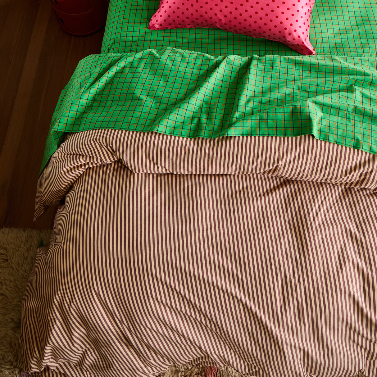 Cordell Cotton Quilt Cover - Rosewood Single