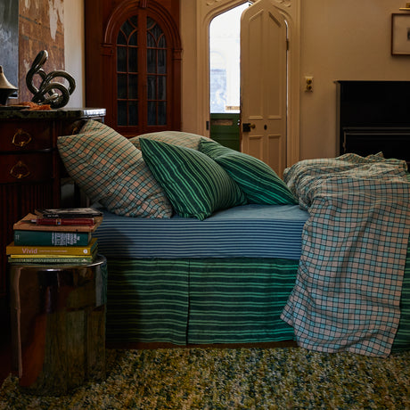 Marquis Linen Sheets - Jade Flat Sheet / Single