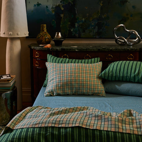 Marquis Linen Pillowcase Set - Jade Standard