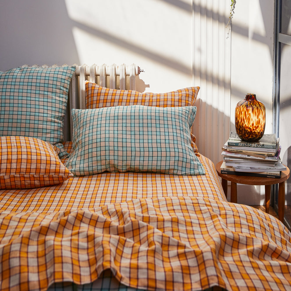 Marquis Linen Pillowcase Set - Jade Standard