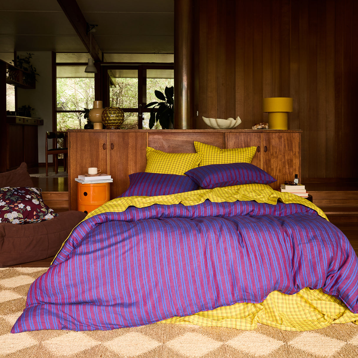 Nadine Linen Pillowcase Set - Burnt Sienna Standard