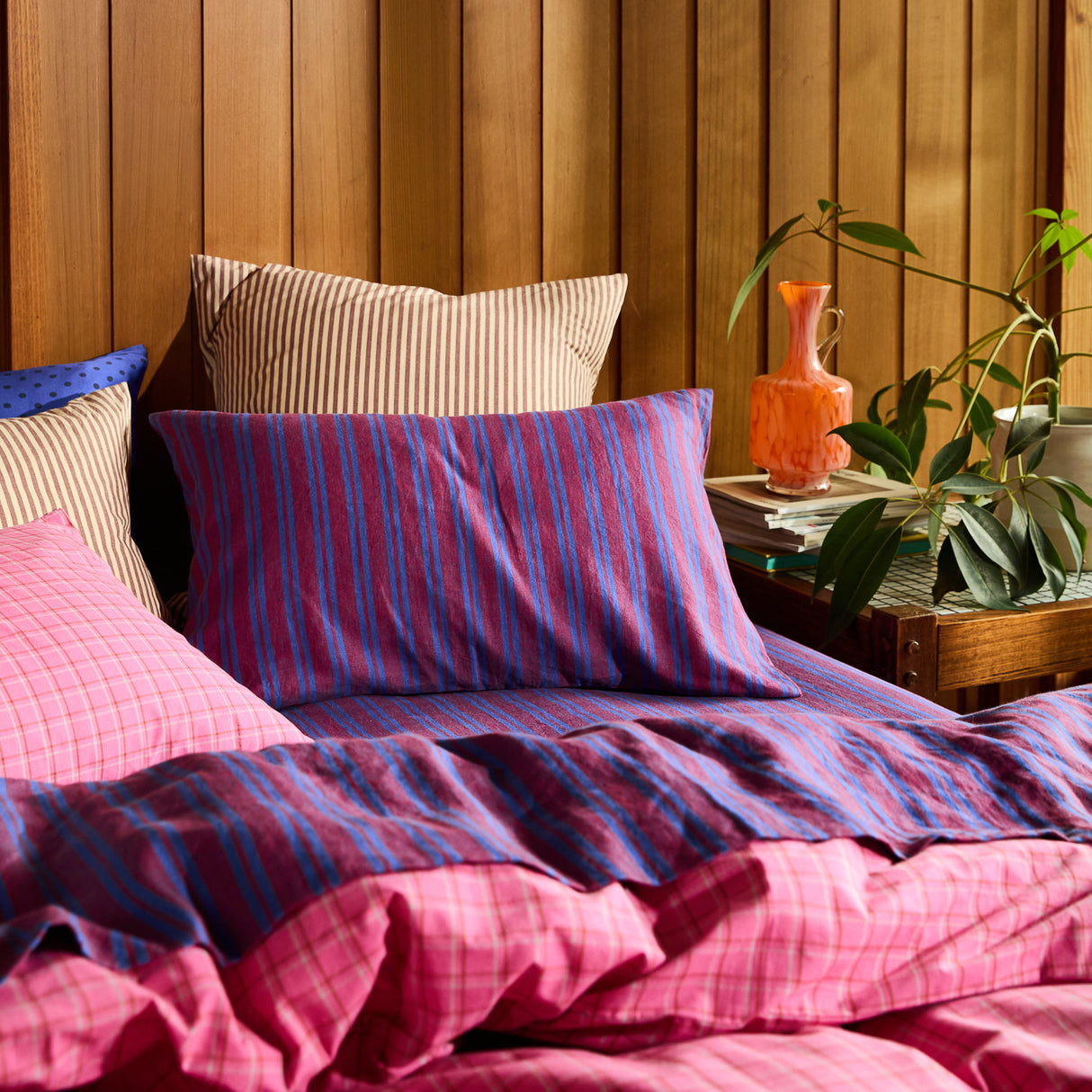 Nadine Linen Pillowcase Set - Burnt Sienna Standard