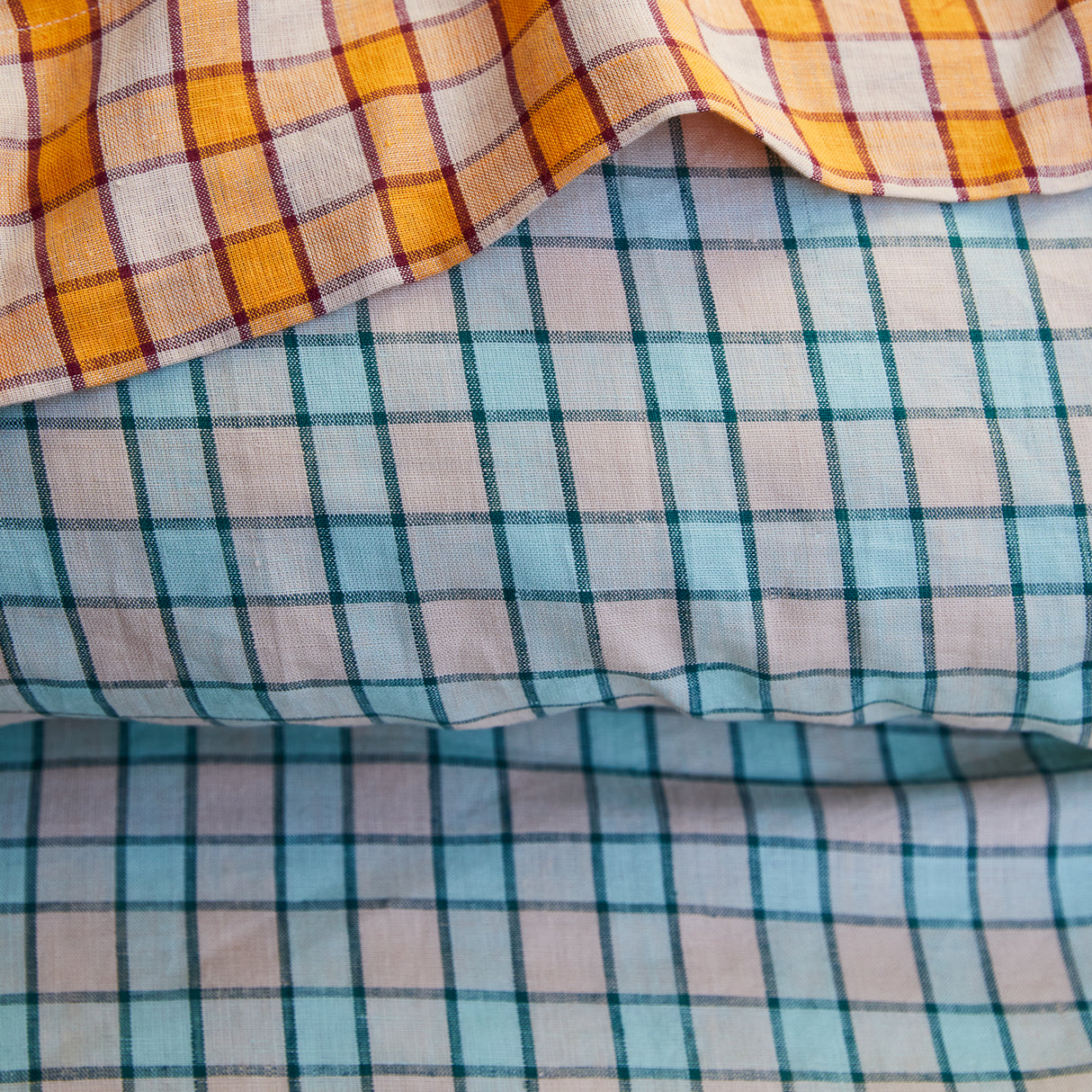 Marquis Linen Quilt Cover - Jade Single