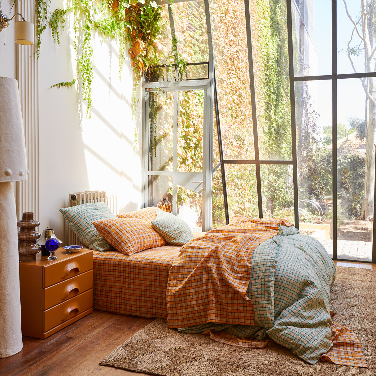 Marquis Linen Quilt Cover - Jade Single
