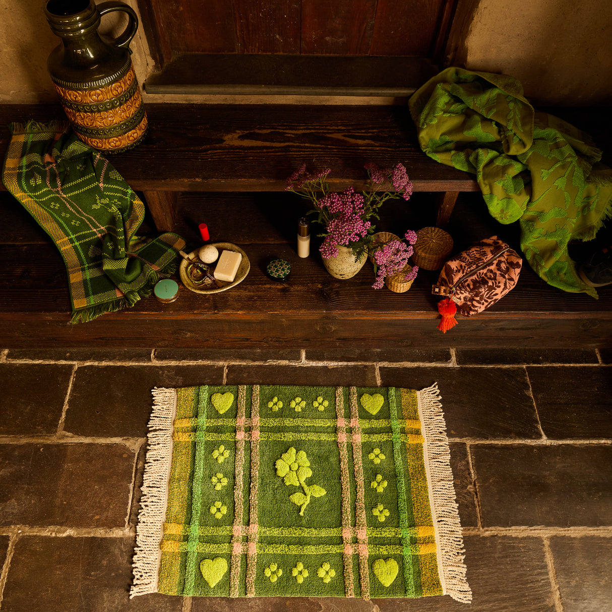Josephine Bath Mat - Hunter Green