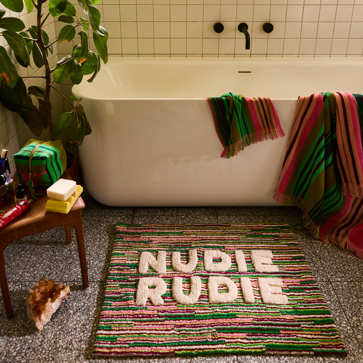 Tula Nudie Bath Mat - Rosewood
