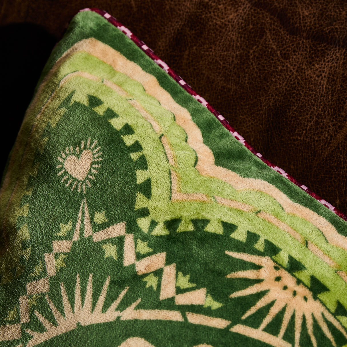 Marnie Velvet Cushion - Hunter Green Feather Insert