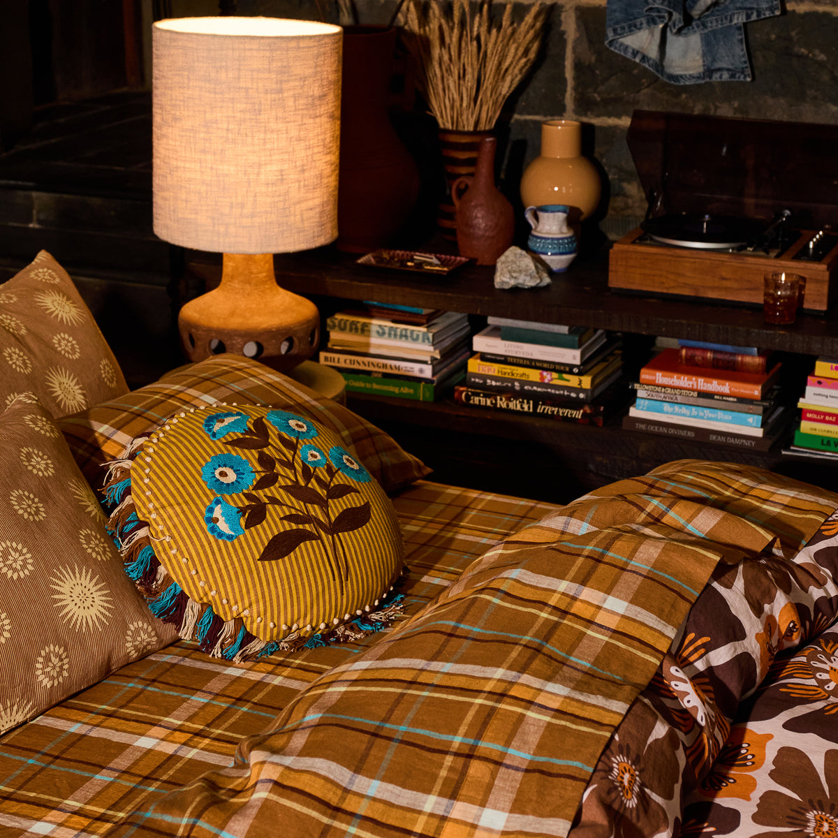 Layla Embroidered Cushion Feather Insert