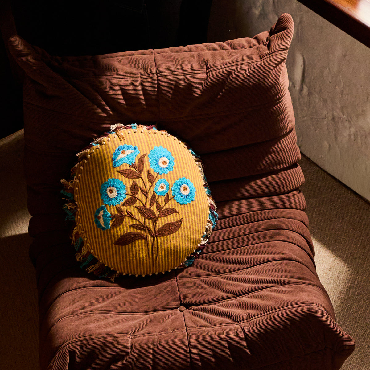 Layla Embroidered Cushion Feather Insert