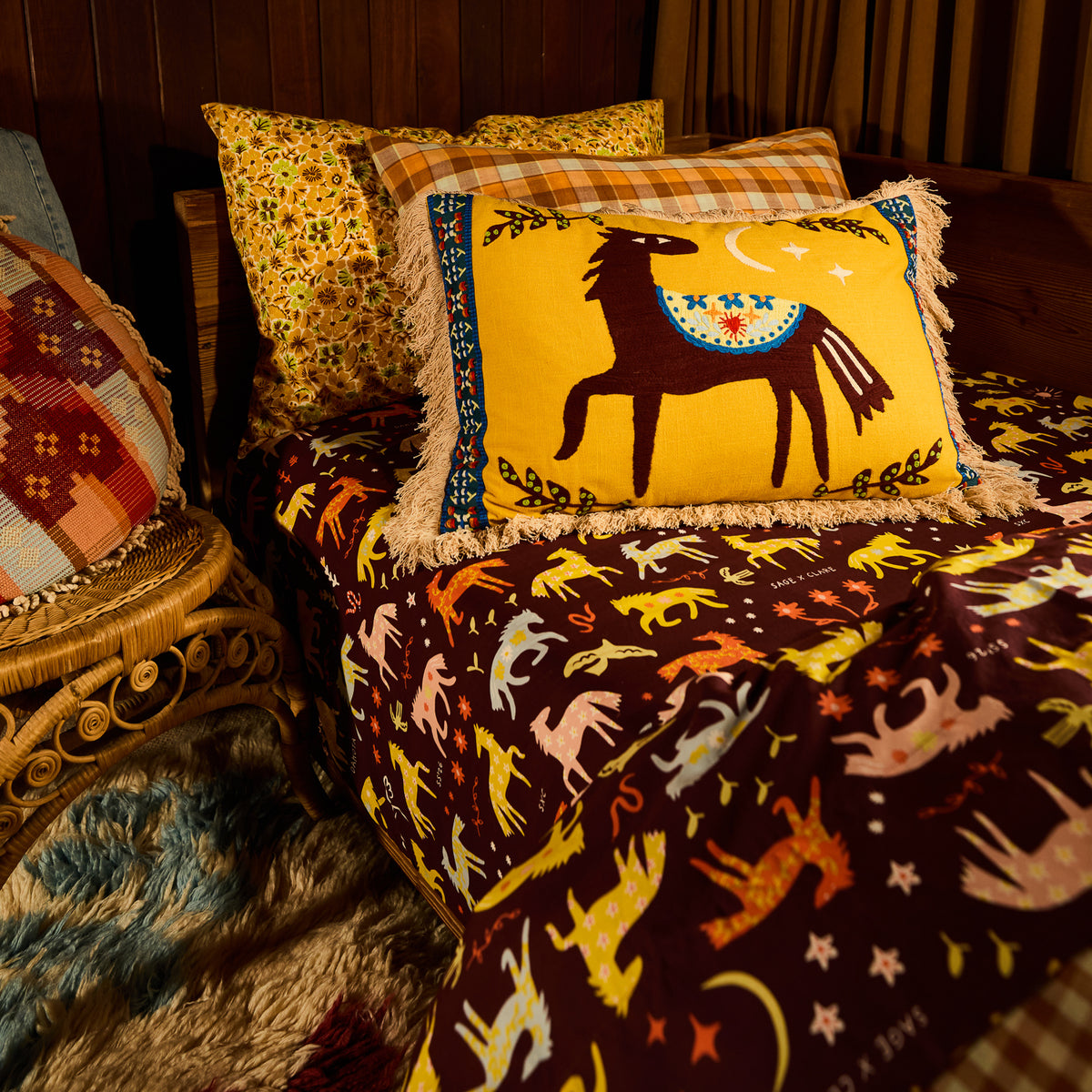 Arlo Embroidered Cushion Feather Insert