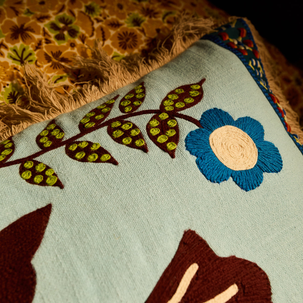 Arlo Embroidered Cushion Feather Insert