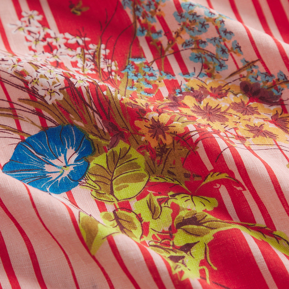 Dempsey Linen Sheets - Poppy Fitted Sheet / Queen