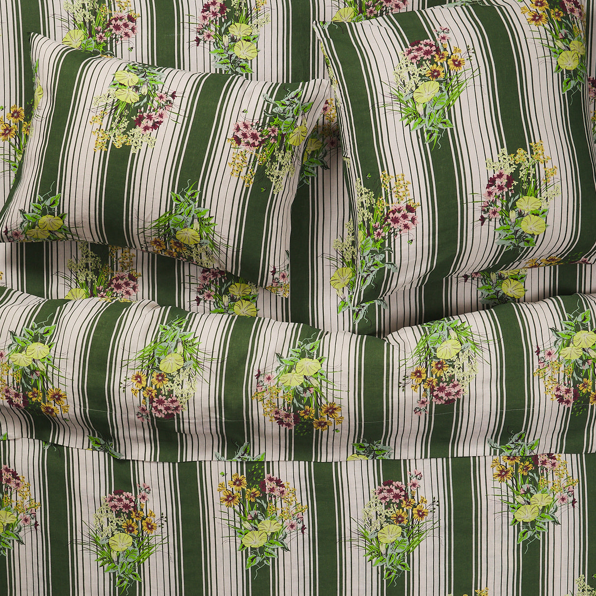 Dempsey Linen Sheets - Hunter Green Fitted Sheet / Queen