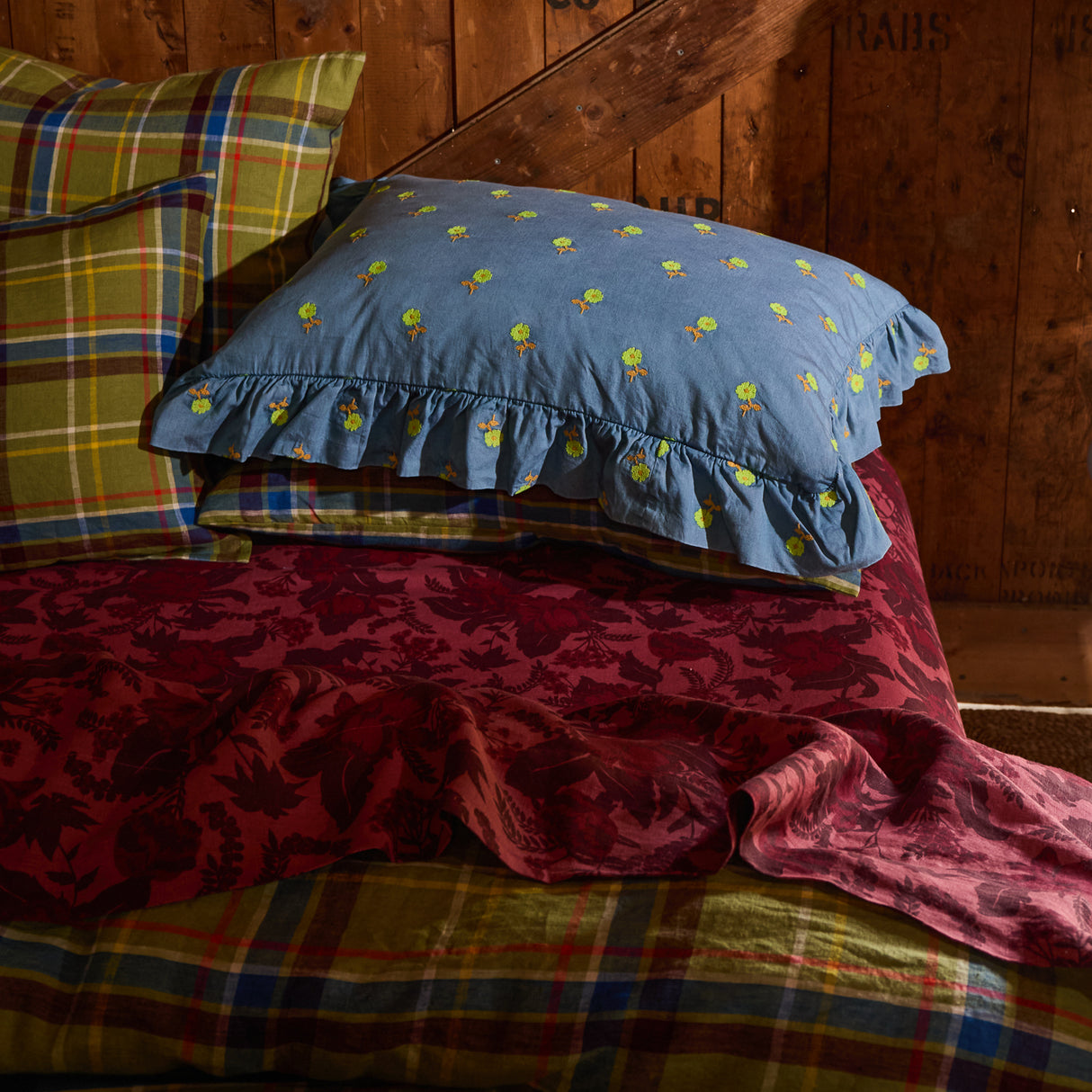 Sierra Linen Sheets - Terracotta Fitted Sheet / Queen