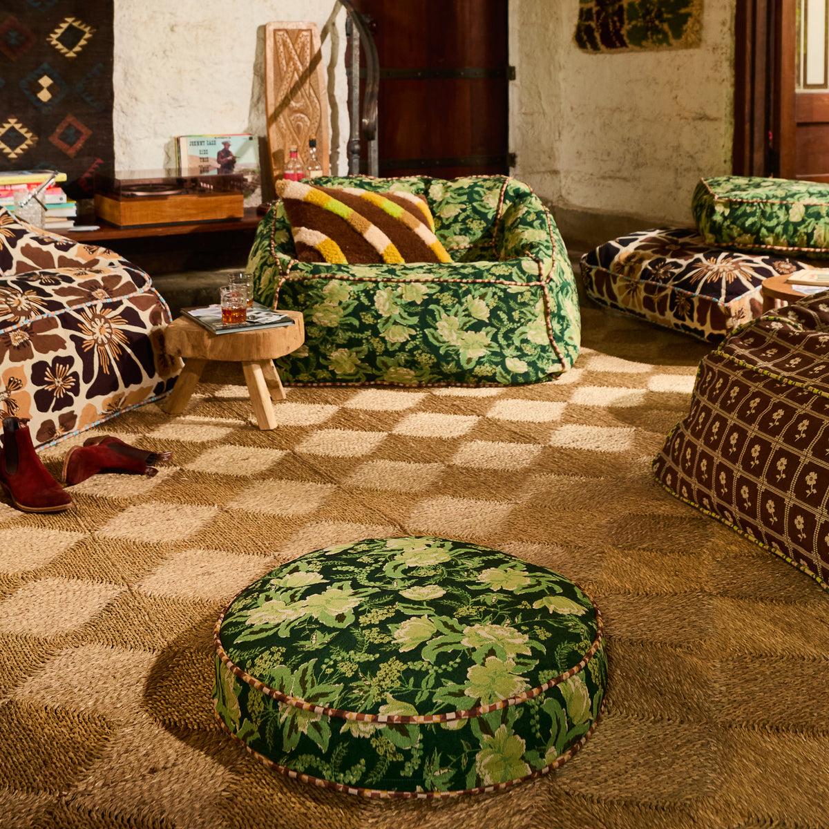 Sierra Jacquard Round Floor Cushion