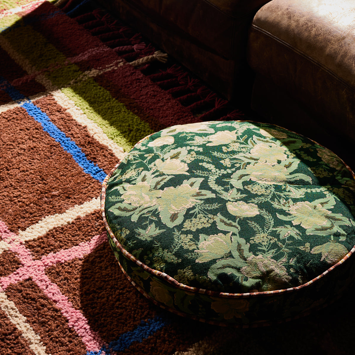 Sierra Jacquard Round Floor Cushion