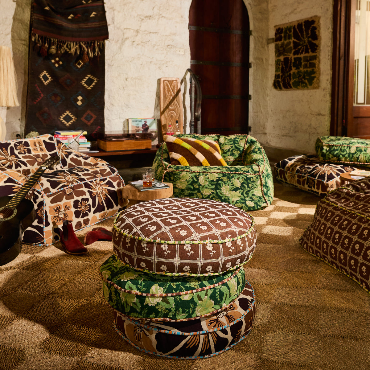 Bonny Jacquard Round Floor Cushion