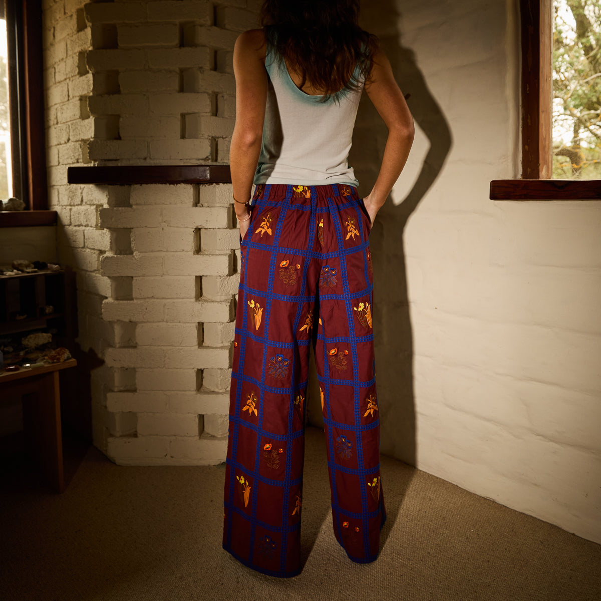Florina Wide Leg Pant - Rosewood 6