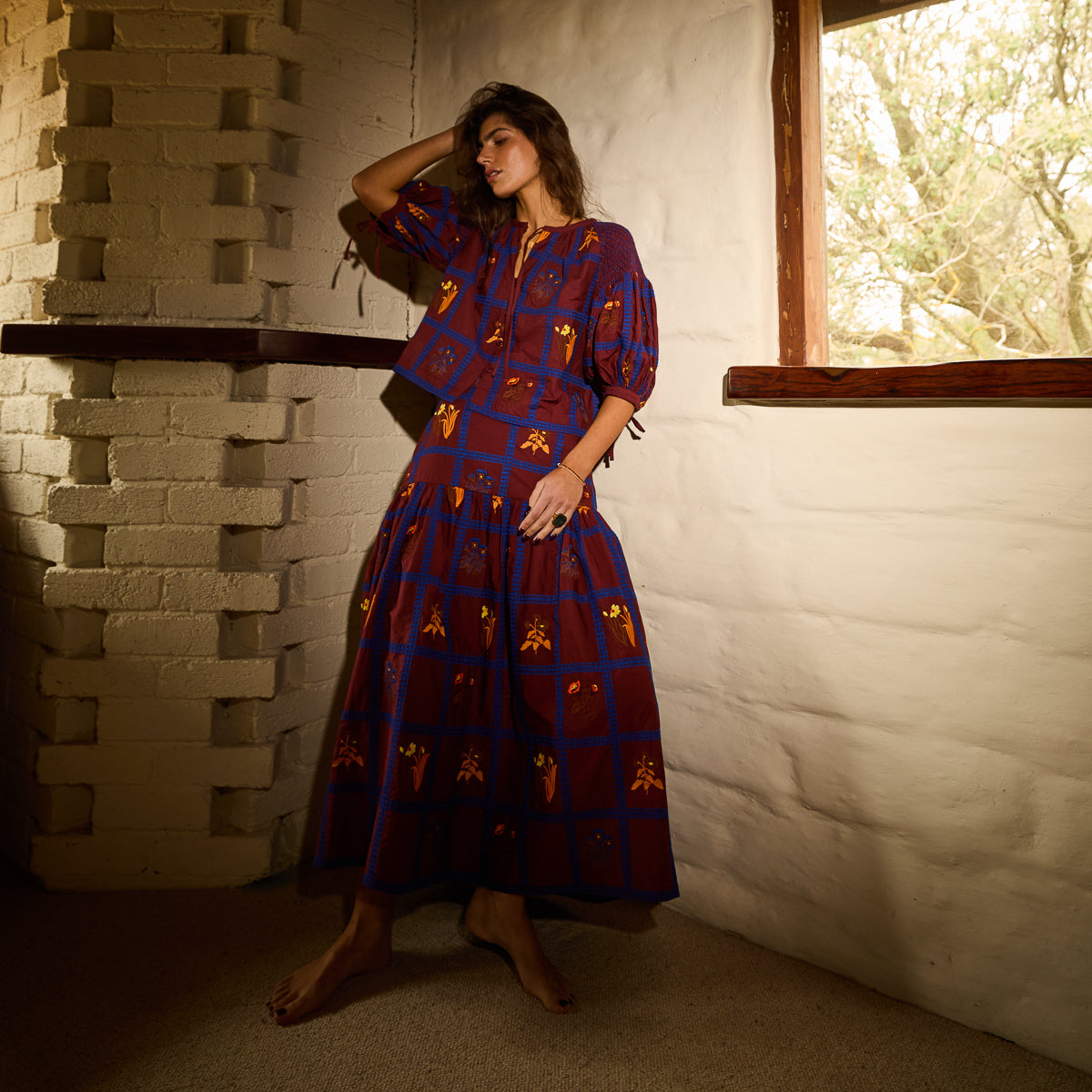 Florina Maxi Skirt - Rosewood 6