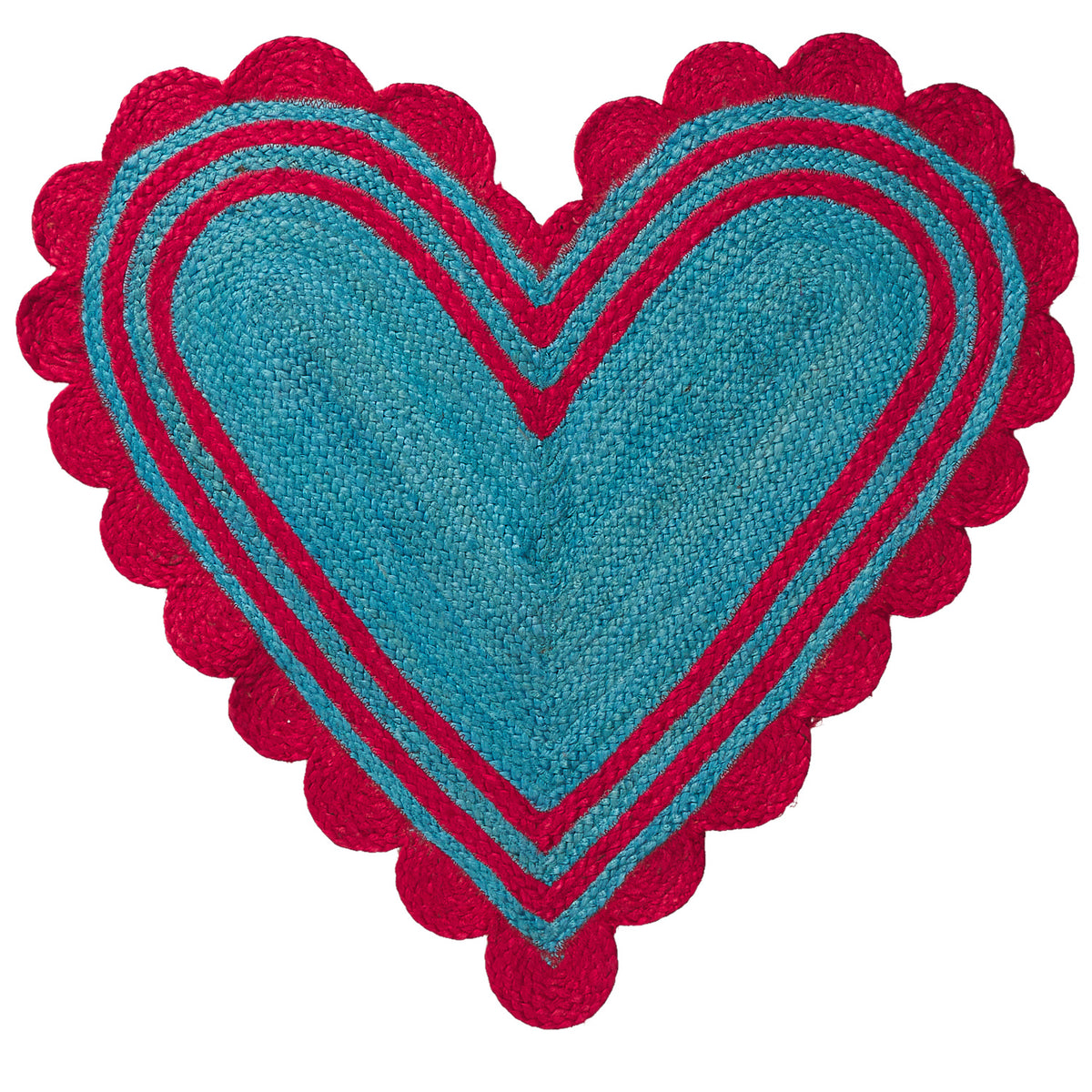 Mavis Jute Mat - Turquoise