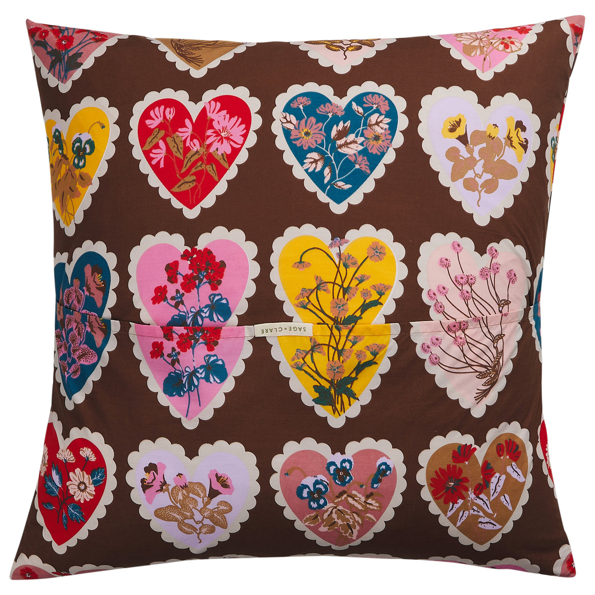 Loretta Cotton Euro Pillowcase Set - Umber