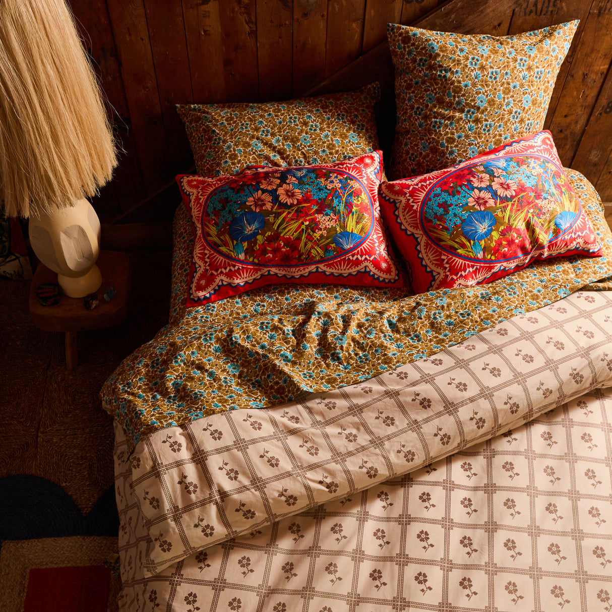 Magnolia Cotton Euro Pillowcase Set - Turquoise