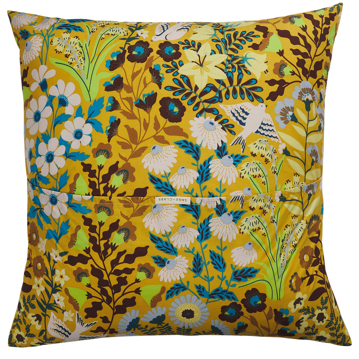 Sloane Cotton Euro Pillowcase Set - Ochre