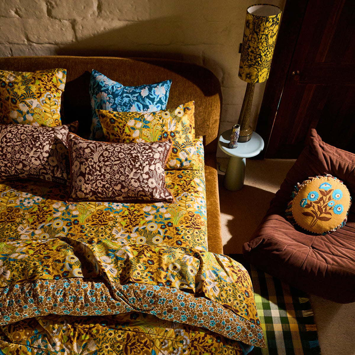Sloane Cotton Pillowcase Set - Ochre Standard