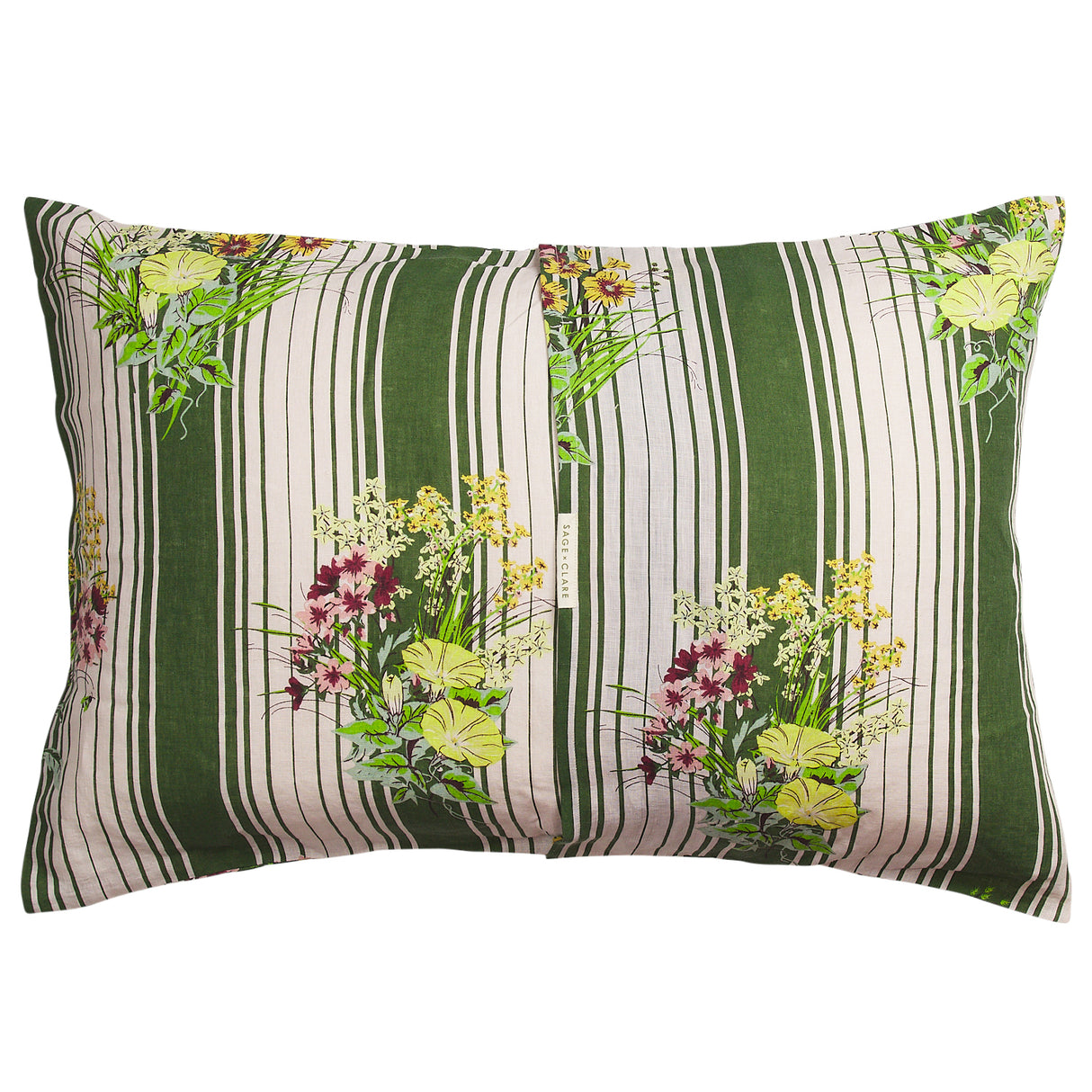 Dempsey Linen Pillowcase Set - Hunter Green Standard