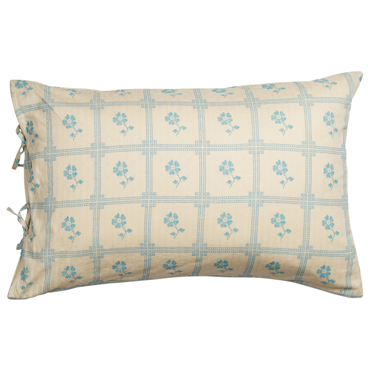 Bonny Cotton Pillowcase Set - Turquoise Standard