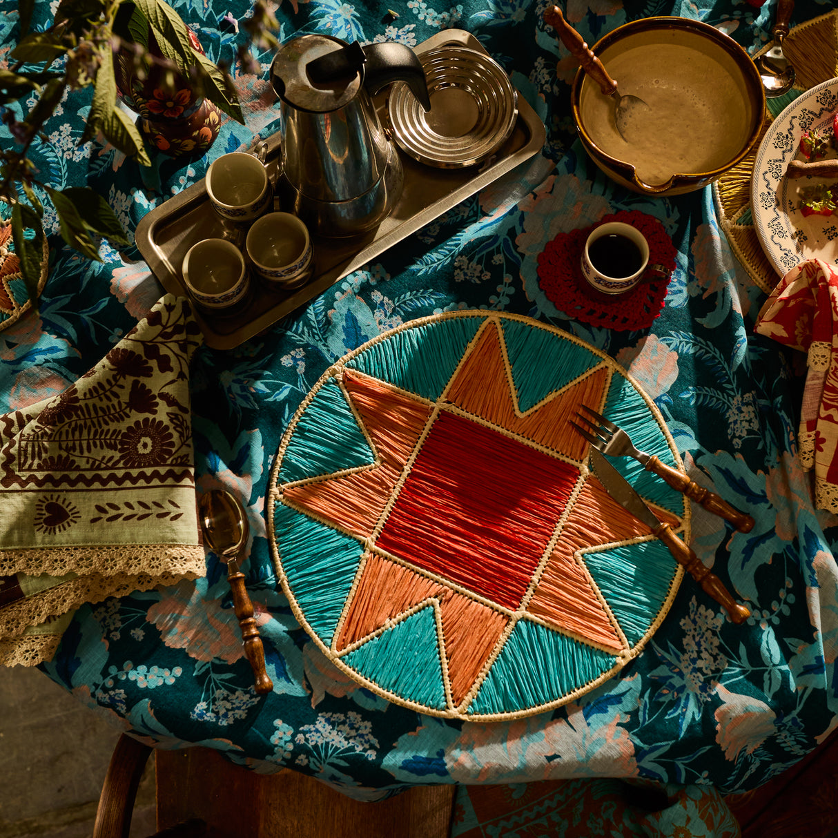 Harriet Placemat - Turquoise