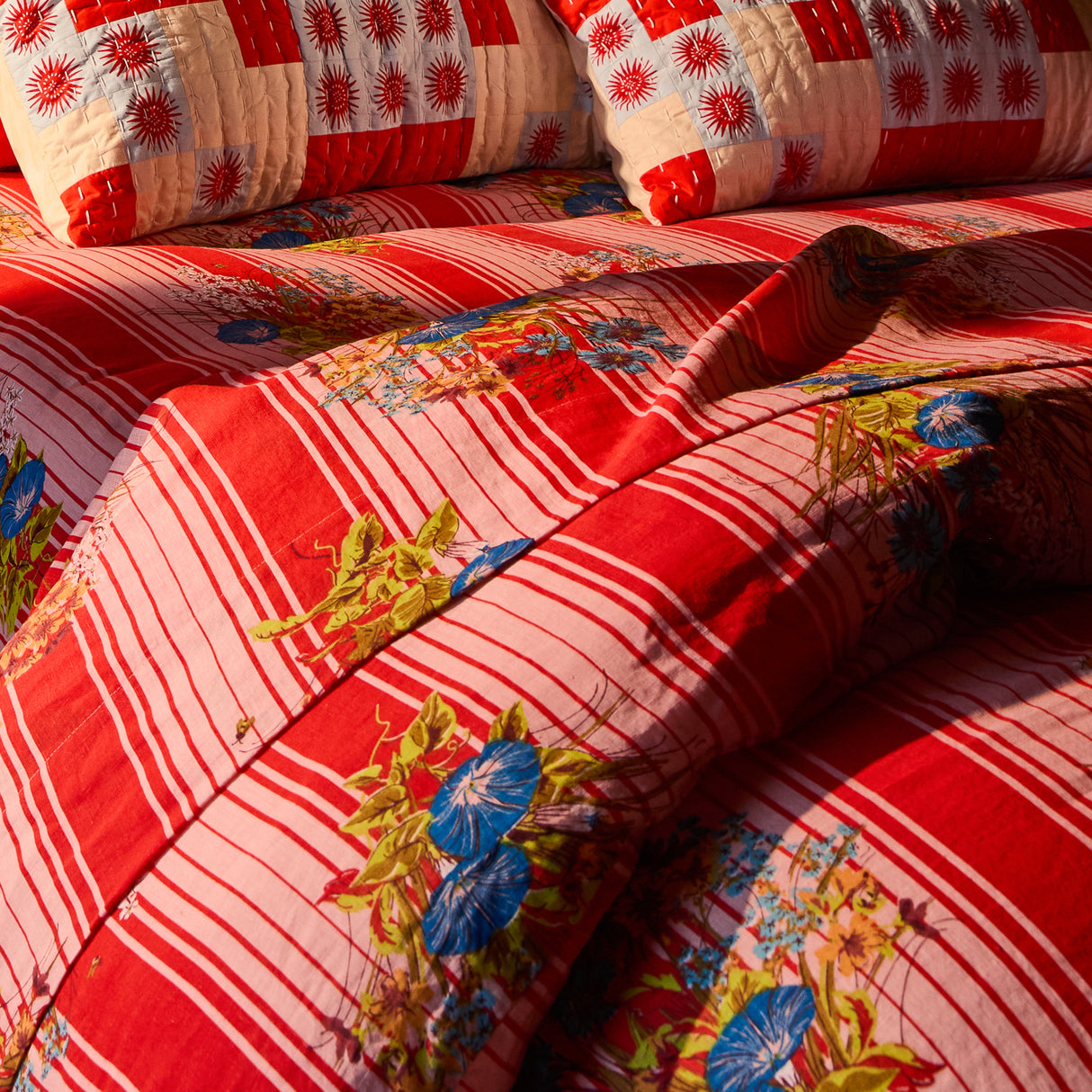 Dempsey Linen Quilt Cover - Poppy Queen