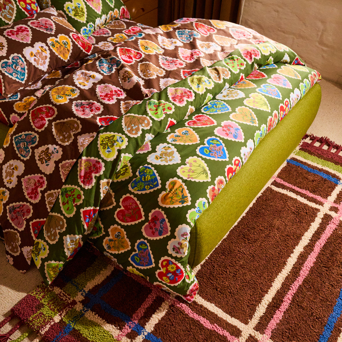 Loretta Cotton Quilt Cover - Hunter Green Single