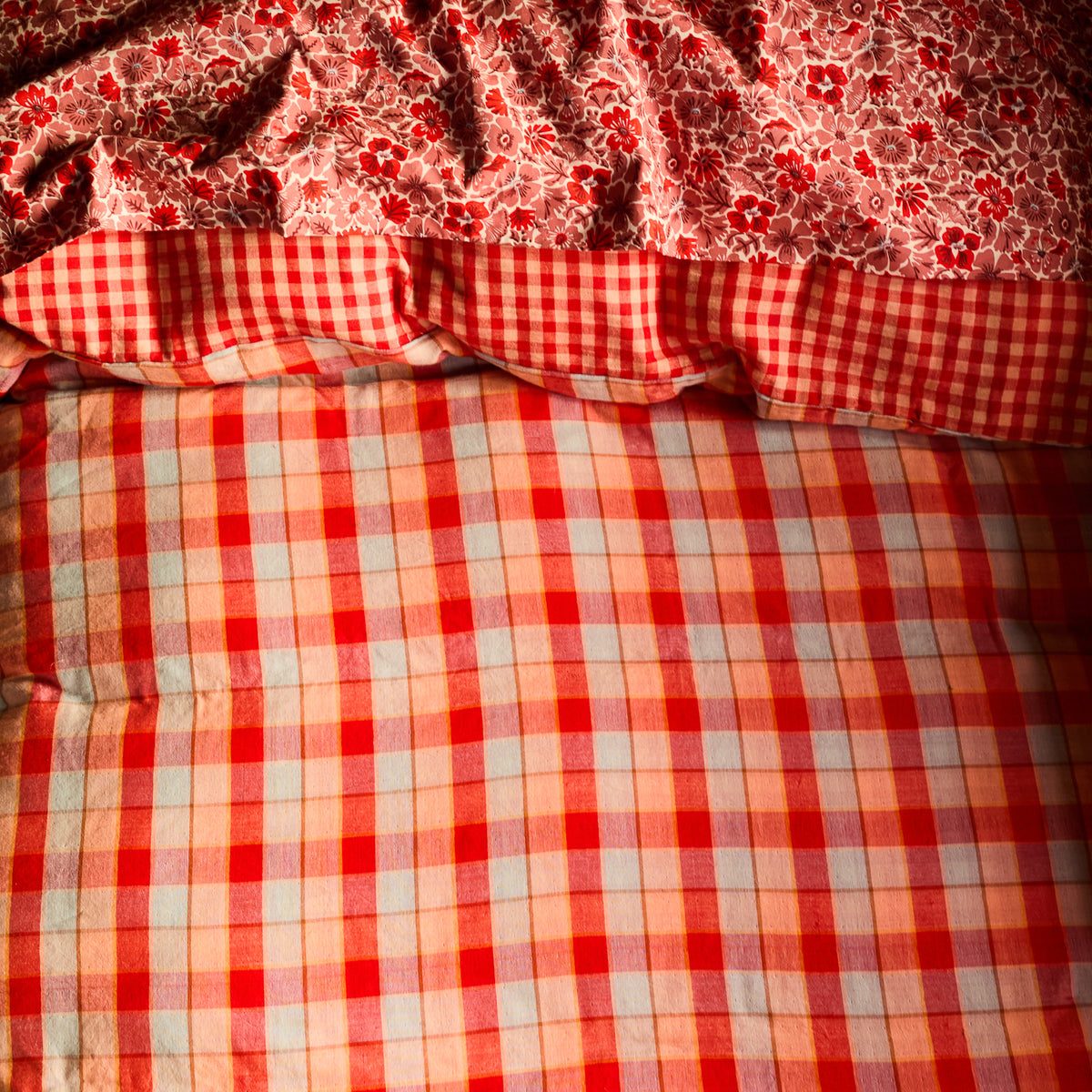 Otis Cotton Quilt Cover - Poppy Single